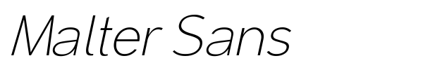 Malter Sans font preview